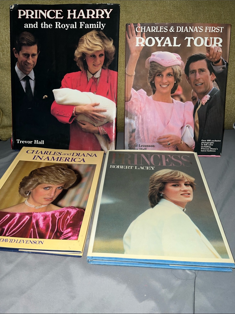 Vintage Princess Diana & Royal Family Hardcover Book Lot (4 Books, 1982-1985)